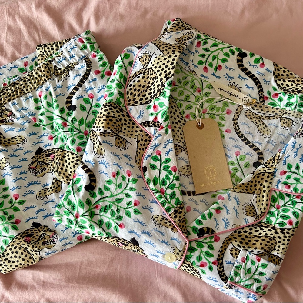 *NWT* Printfresh Bagheera Long Sleep Set Cloud Pajamas 3X